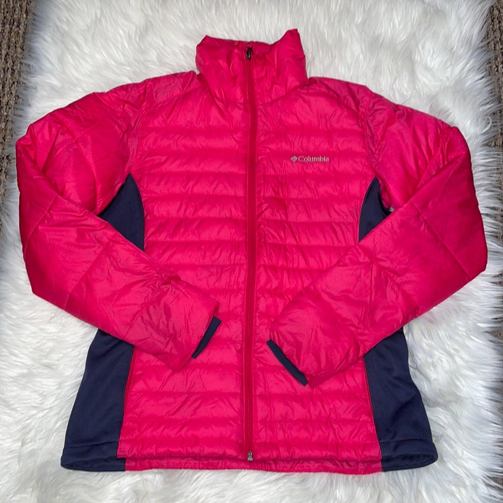 Columbia pink and navy jacket
